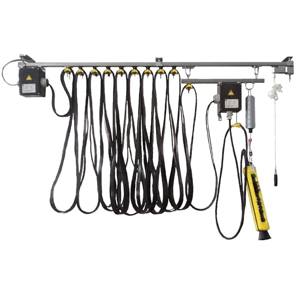 Schienengeführtes Bedientableau für Hebebühnenbedienung